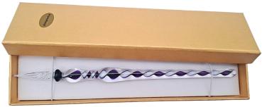 Tintenschreiber (transp./lila-weiß)